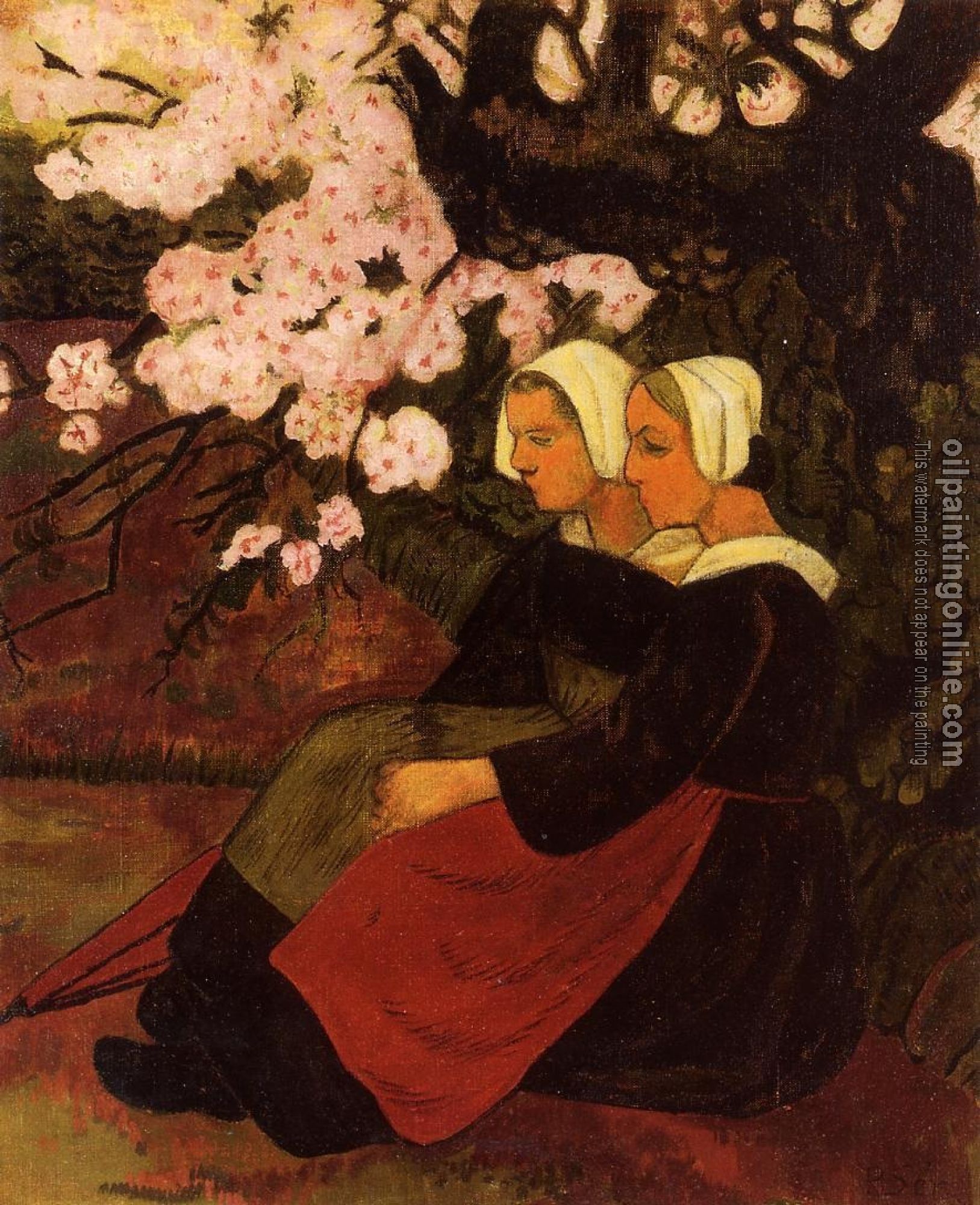 Serusier, Paul - Two Breton Women under a Flowering Apple Tree